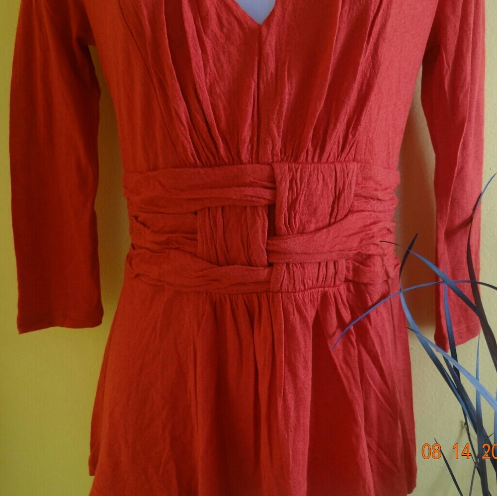 Anthropologie Orange Top - Picture 3 of 5